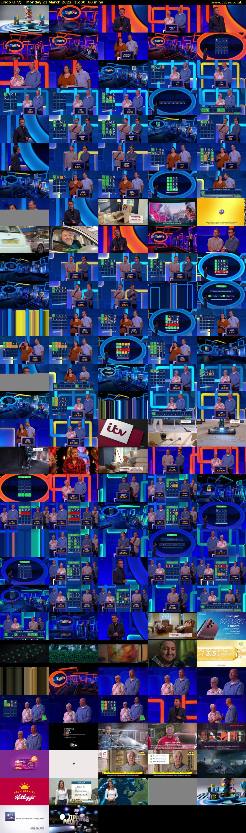 Lingo (ITV) Monday 21 March 2022 15:00 - 16:00