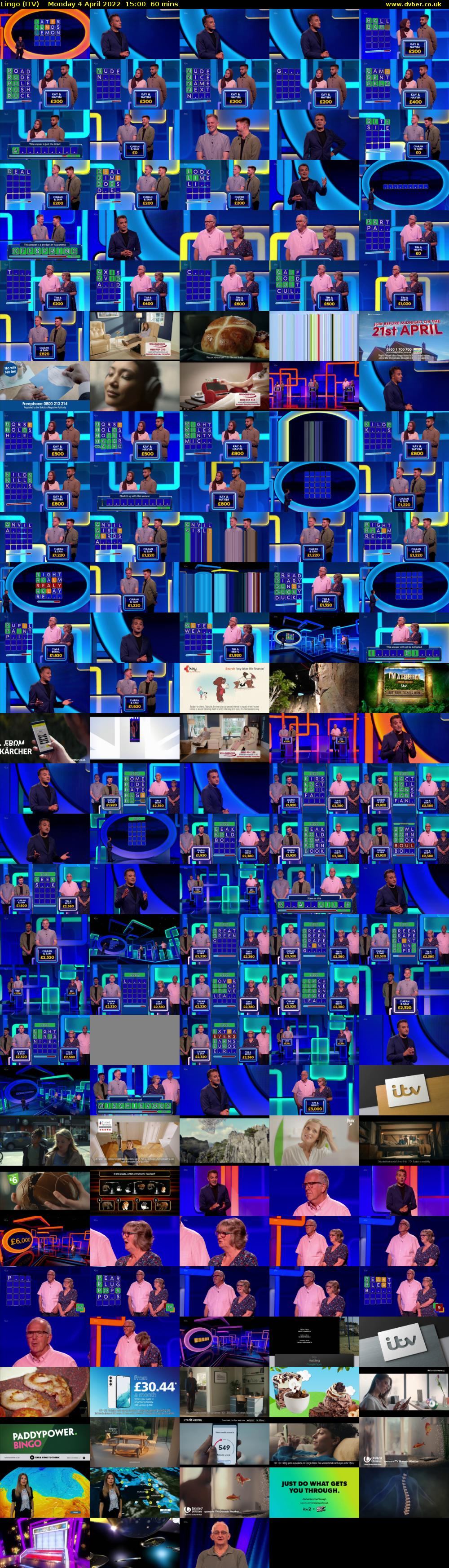 Lingo (ITV) Monday 4 April 2022 15:00 - 16:00