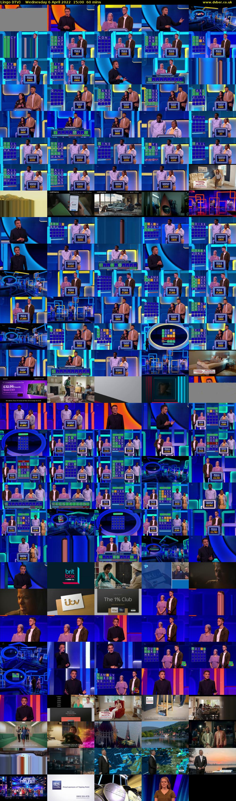 Lingo (ITV) Wednesday 6 April 2022 15:00 - 16:00