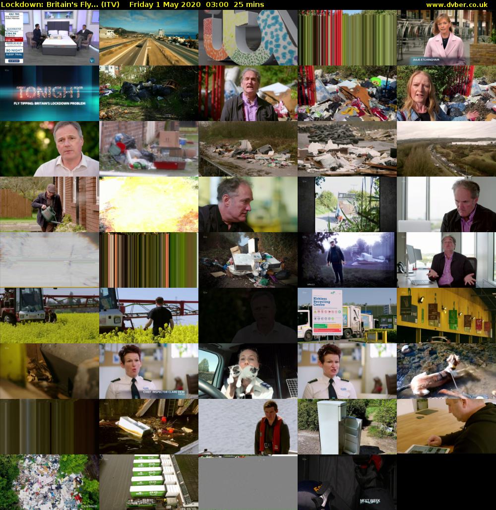 Lockdown: Britain's Fly... (ITV) Friday 1 May 2020 03:00 - 03:25
