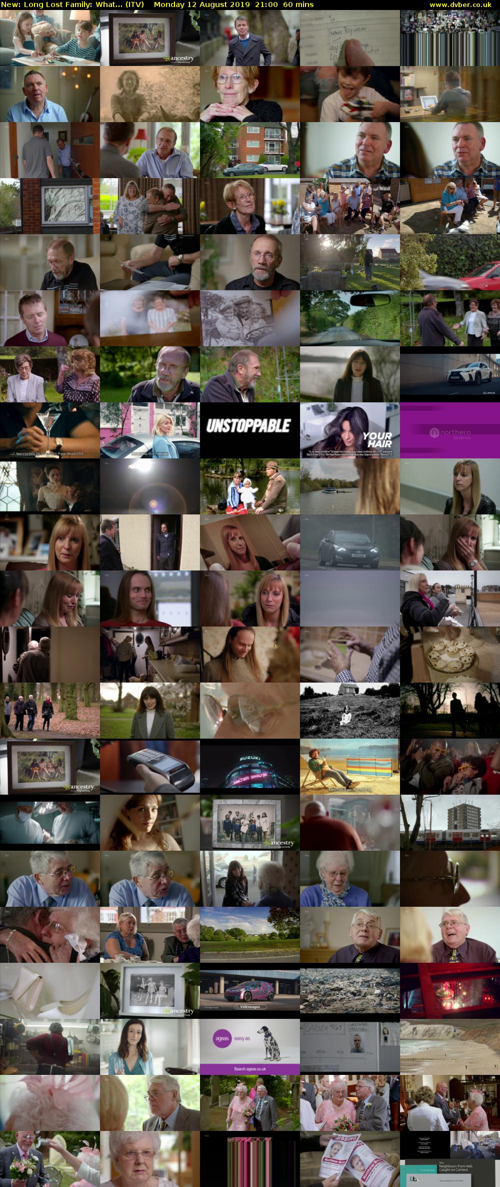 Long Lost Family: What... (ITV) Monday 12 August 2019 21:00 - 22:00