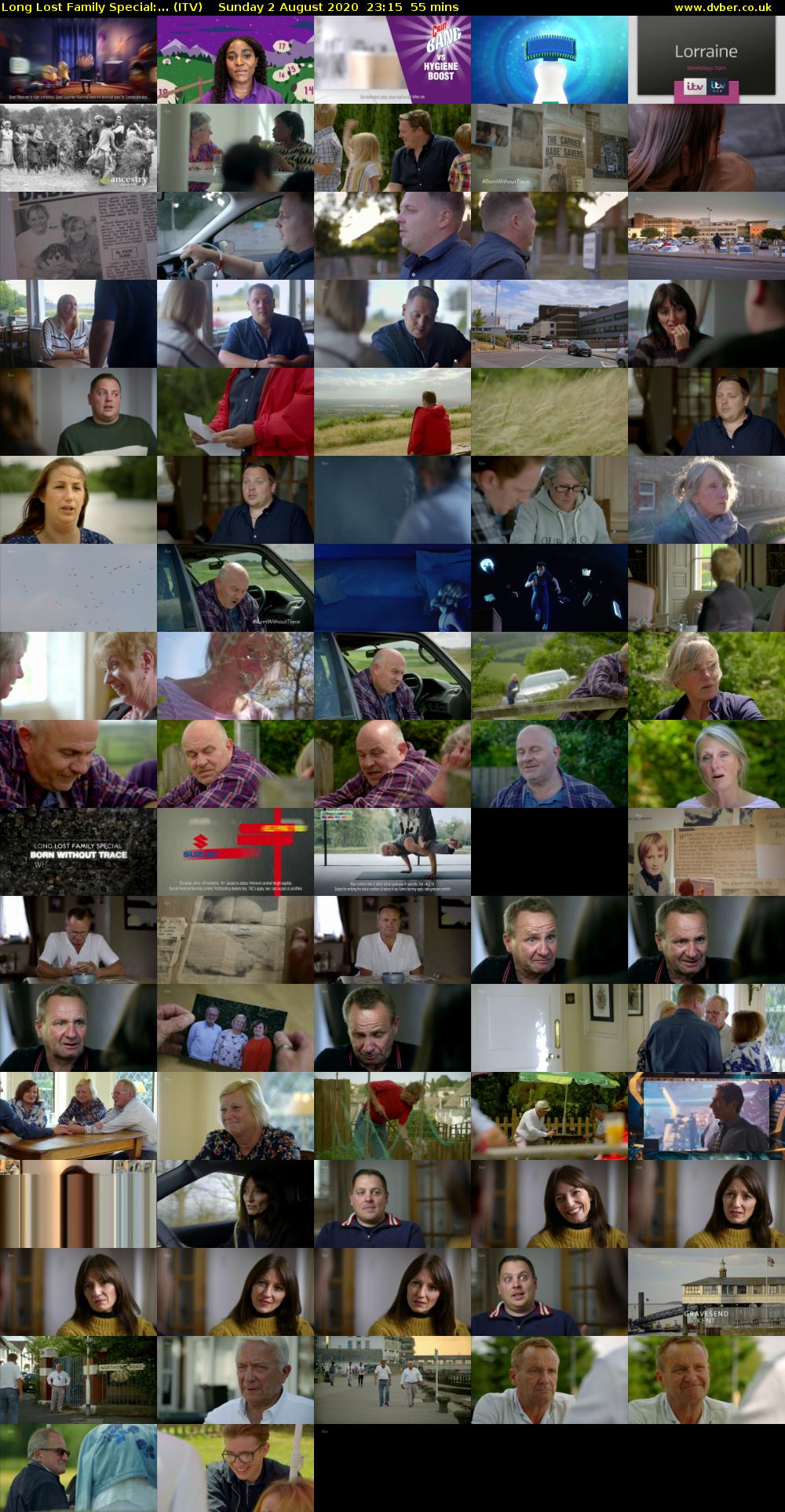 Long Lost Family Special:... (ITV) Sunday 2 August 2020 23:15 - 00:10