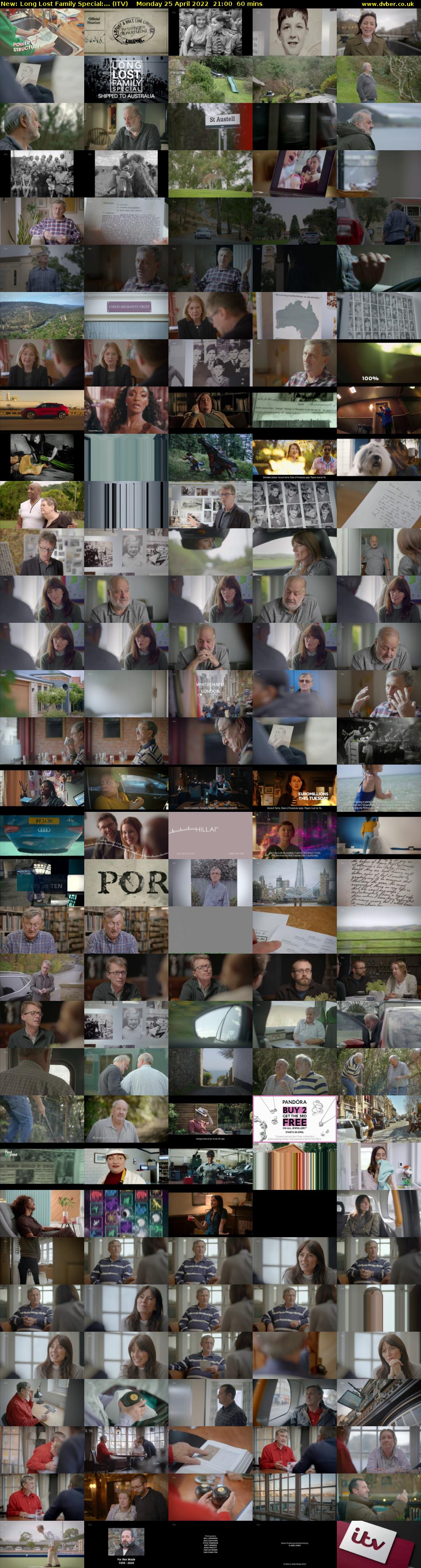 Long Lost Family Special:... (ITV) Monday 25 April 2022 21:00 - 22:00