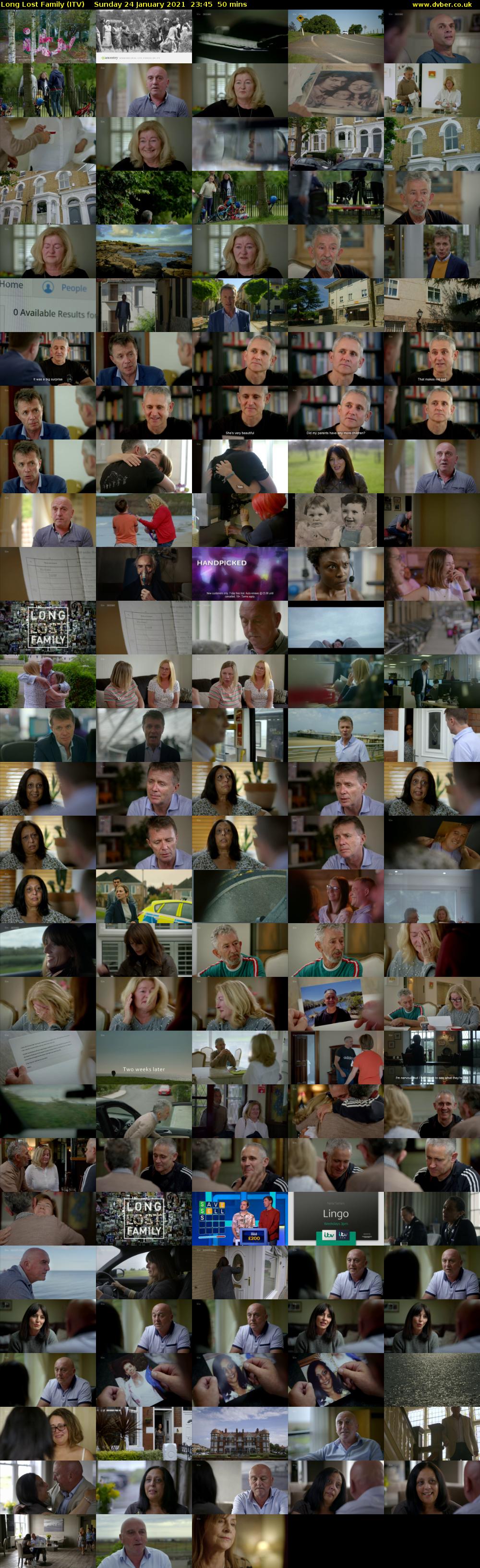 Long Lost Family (ITV) Sunday 24 January 2021 23:45 - 00:35