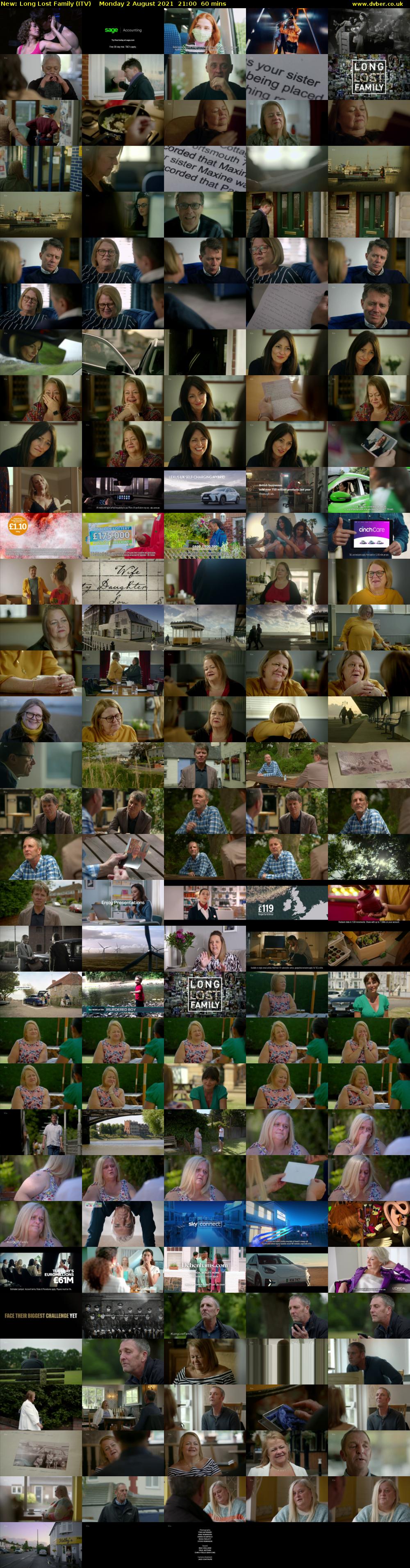 Long Lost Family (ITV) Monday 2 August 2021 21:00 - 22:00