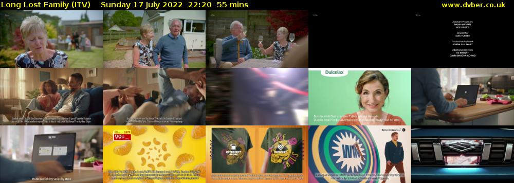 Long Lost Family (ITV) Sunday 17 July 2022 22:20 - 23:15