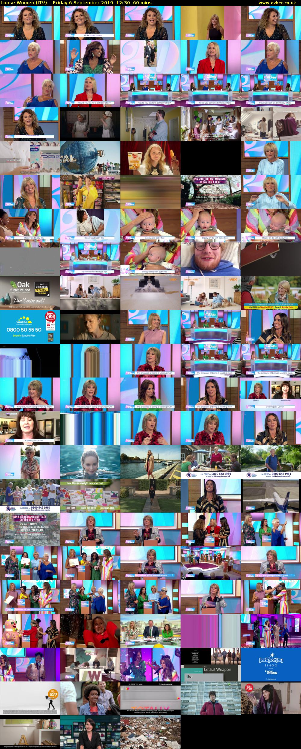Loose Women (ITV) Friday 6 September 2019 12:30 - 13:30