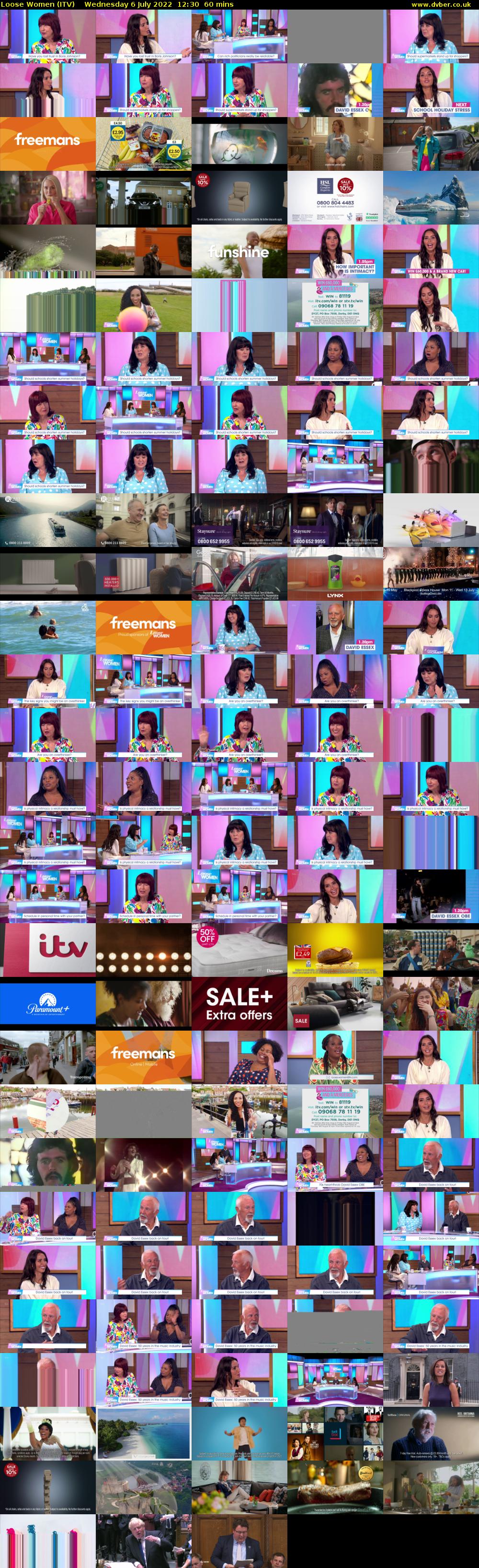 Loose Women (ITV) Wednesday 6 July 2022 12:30 - 13:30