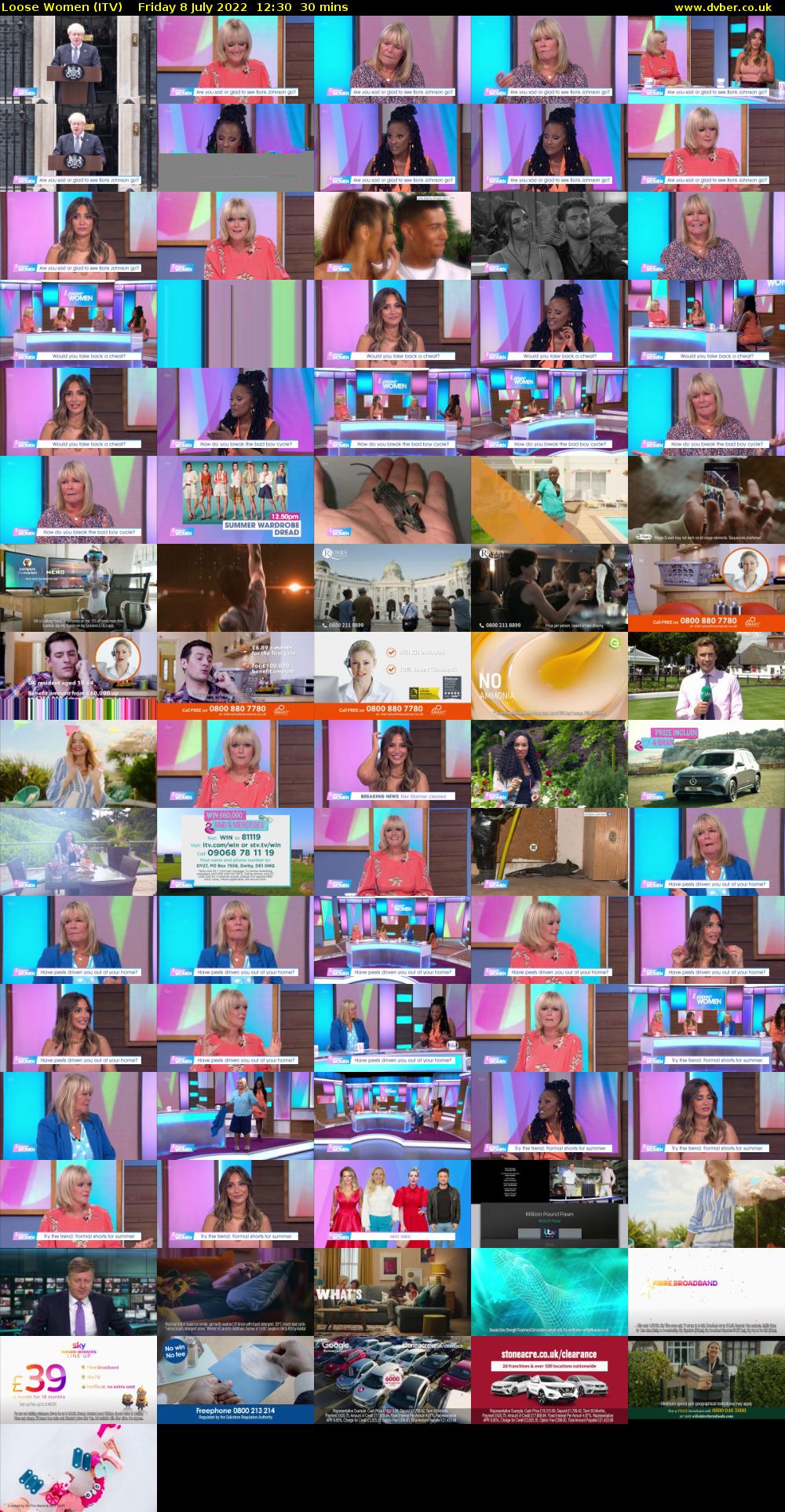 Loose Women (ITV) Friday 8 July 2022 12:30 - 13:00