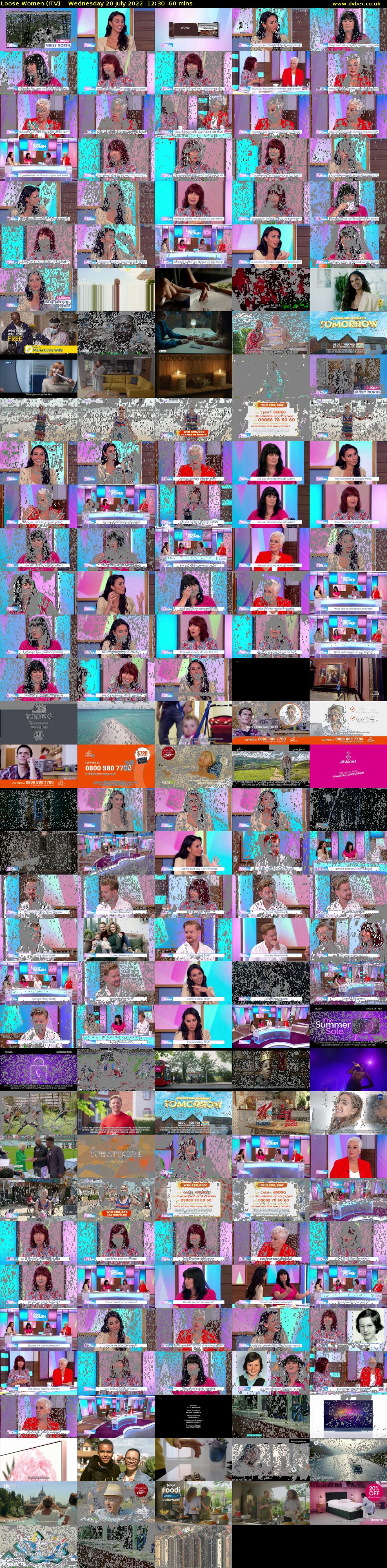 Loose Women (ITV) Wednesday 20 July 2022 12:30 - 13:30