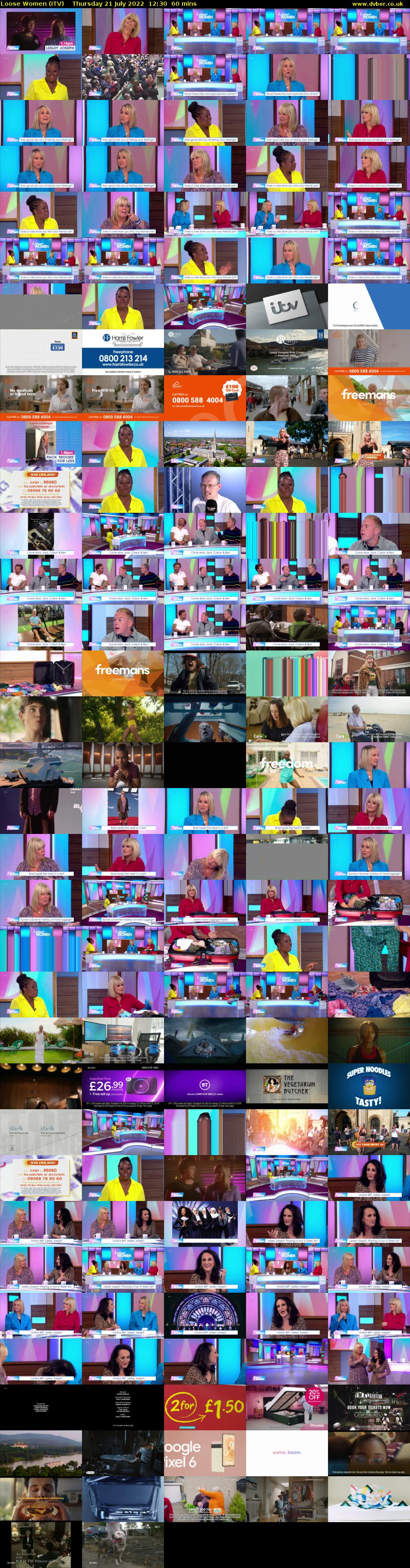 Loose Women (ITV) Thursday 21 July 2022 12:30 - 13:30