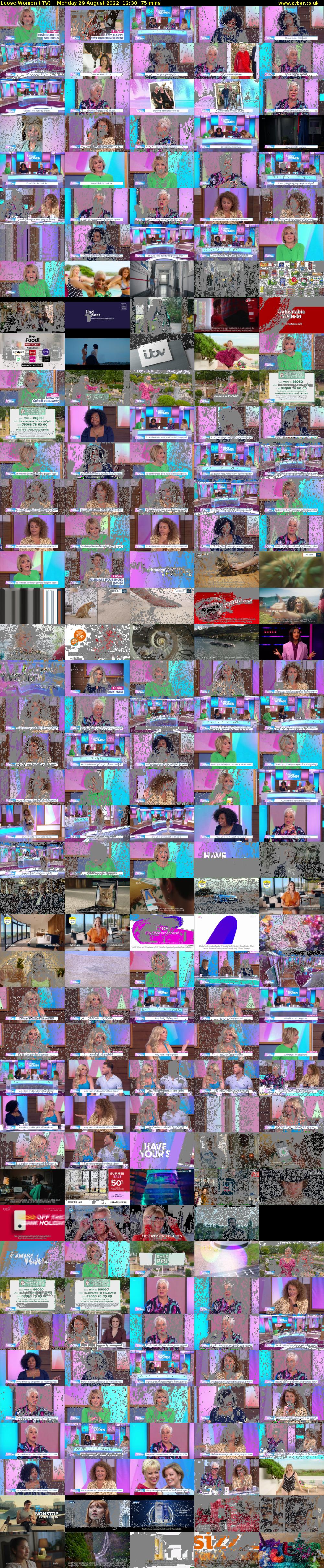 Loose Women (ITV) Monday 29 August 2022 12:30 - 13:45