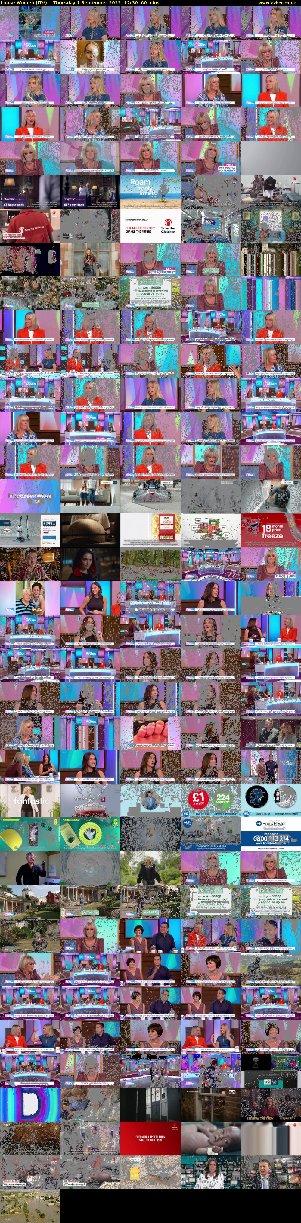 Loose Women (ITV) Thursday 1 September 2022 12:30 - 13:30