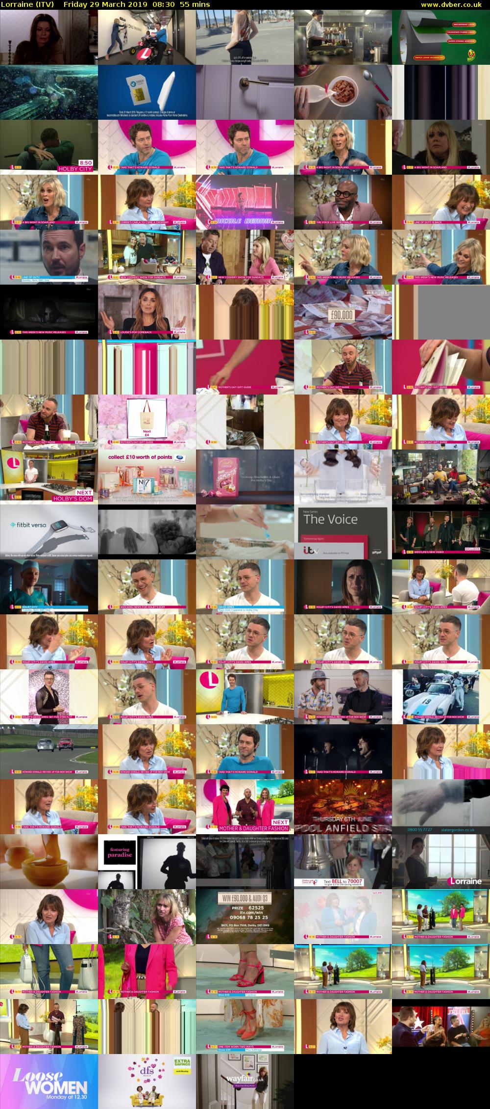 Lorraine (ITV) Friday 29 March 2019 08:30 - 09:25