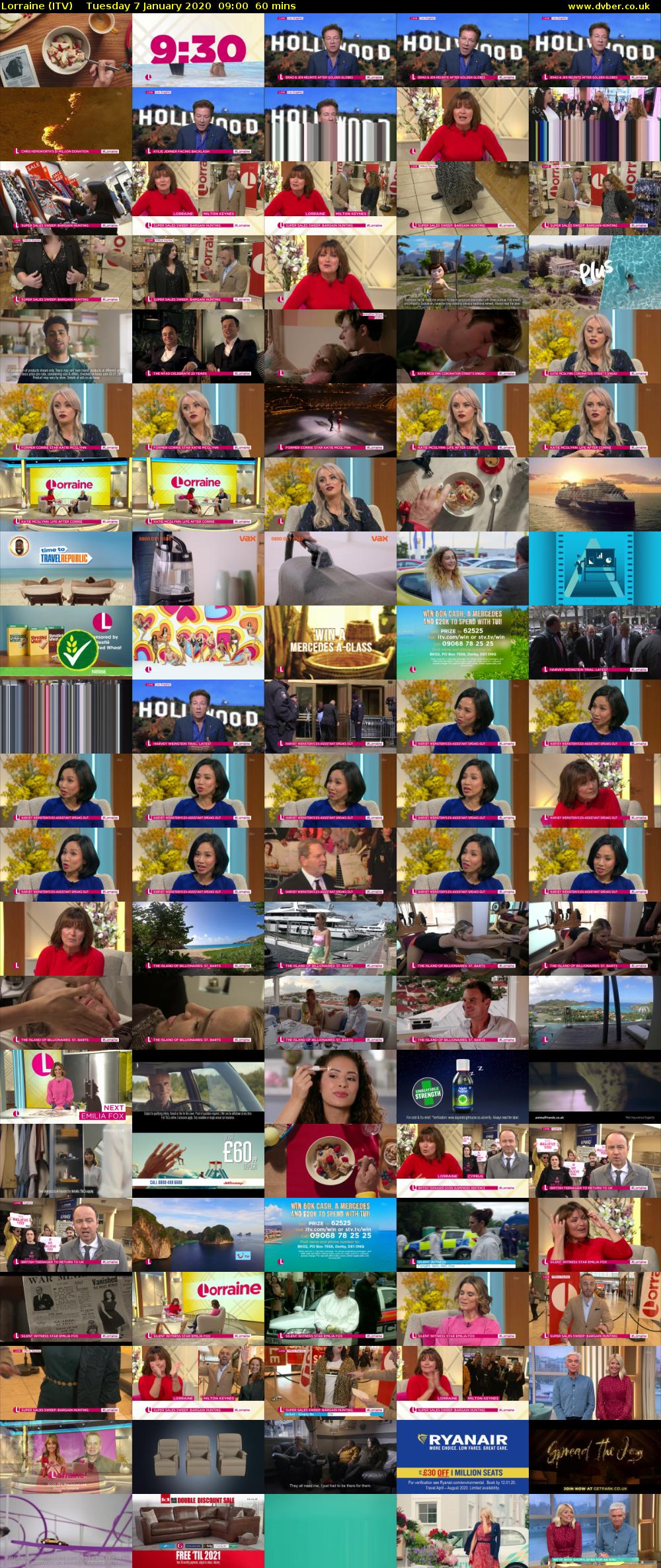 Lorraine (ITV) Tuesday 7 January 2020 09:00 - 10:00