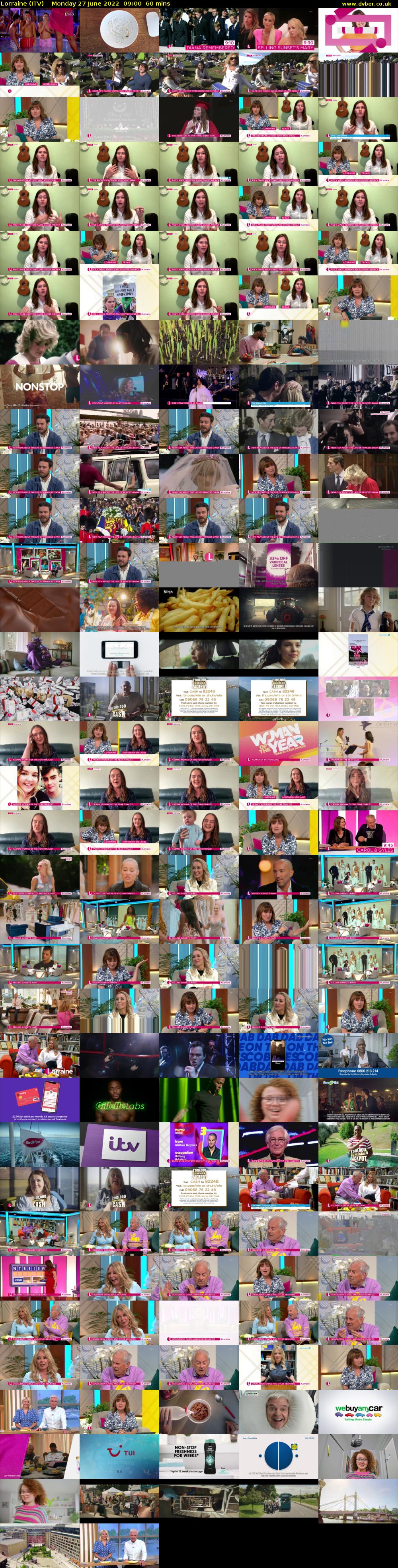 Lorraine (ITV) Monday 27 June 2022 09:00 - 10:00