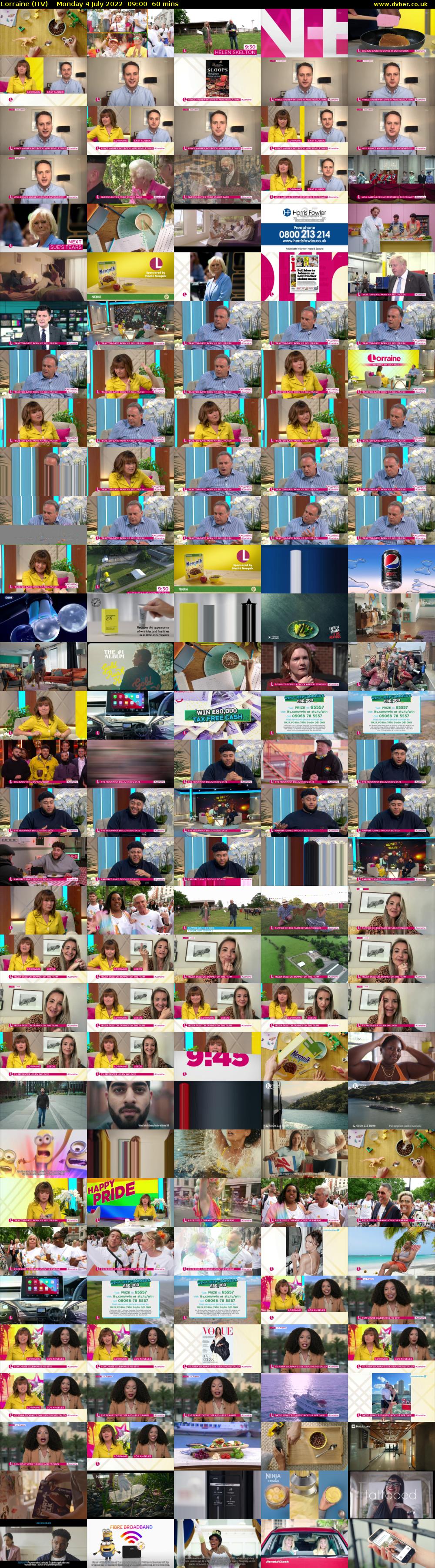 Lorraine (ITV) Monday 4 July 2022 09:00 - 10:00