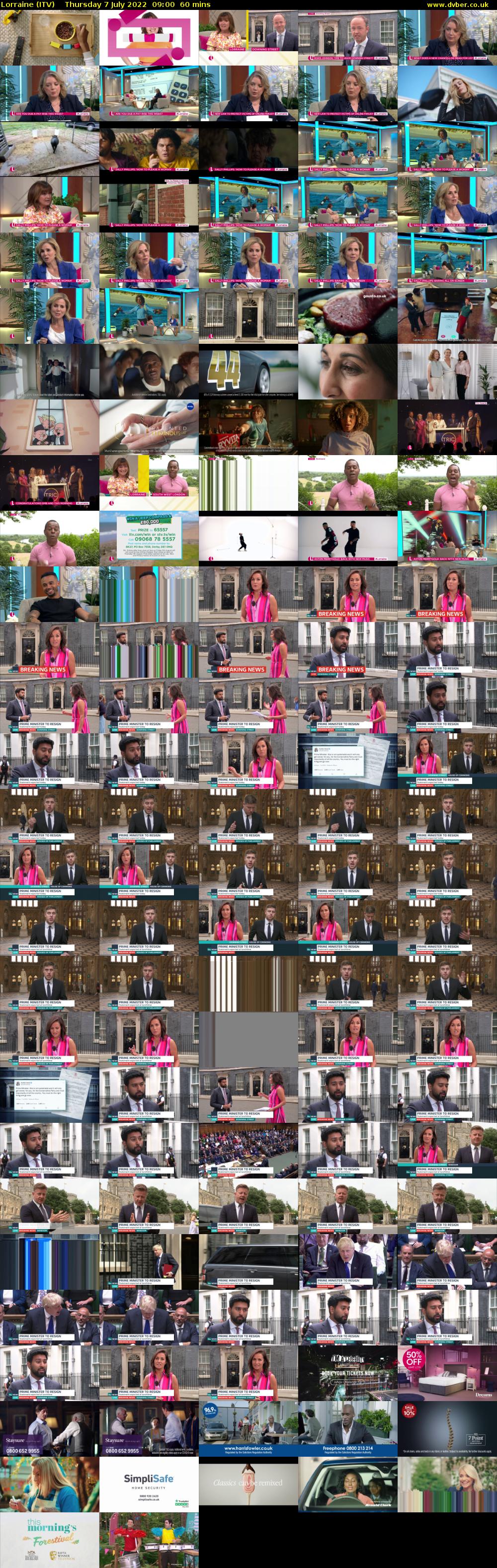 Lorraine (ITV) Thursday 7 July 2022 09:00 - 10:00