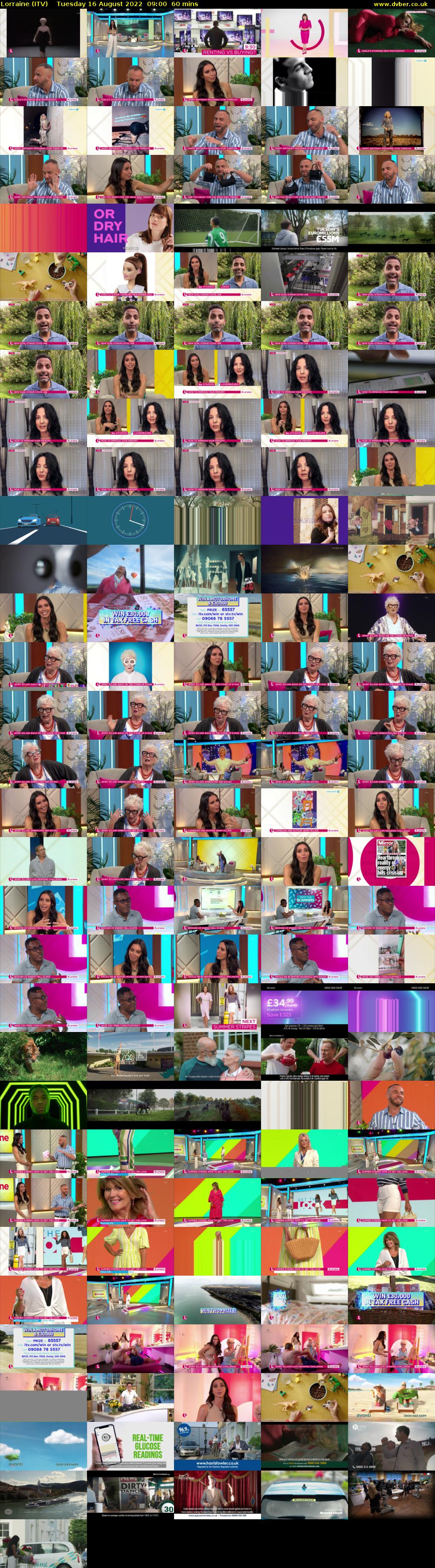 Lorraine (ITV) Tuesday 16 August 2022 09:00 - 10:00