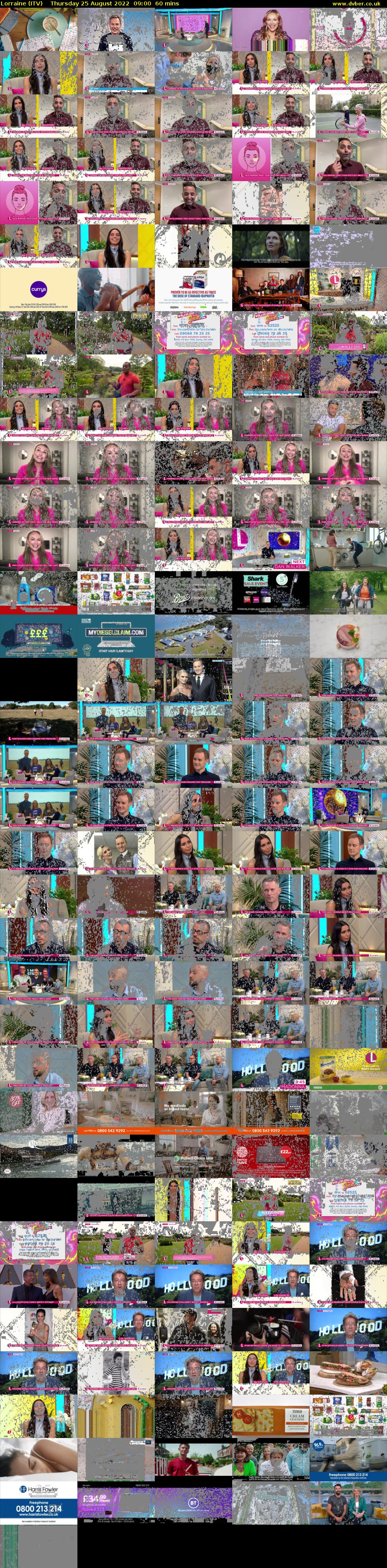 Lorraine (ITV) Thursday 25 August 2022 09:00 - 10:00