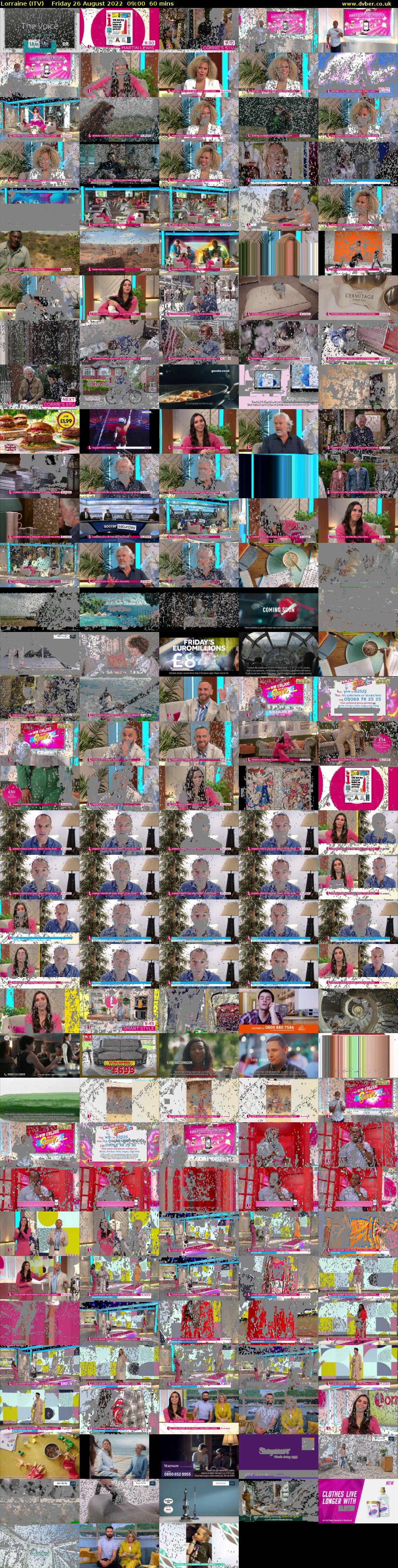 Lorraine (ITV) Friday 26 August 2022 09:00 - 10:00