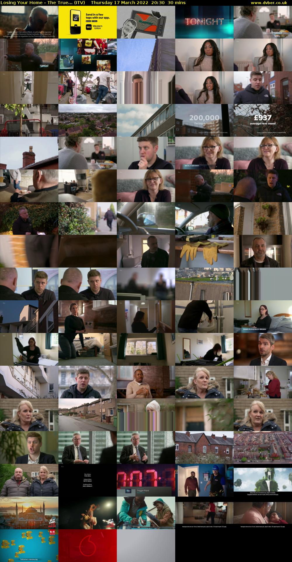 Losing Your Home - The True... (ITV) Thursday 17 March 2022 20:30 - 21:00