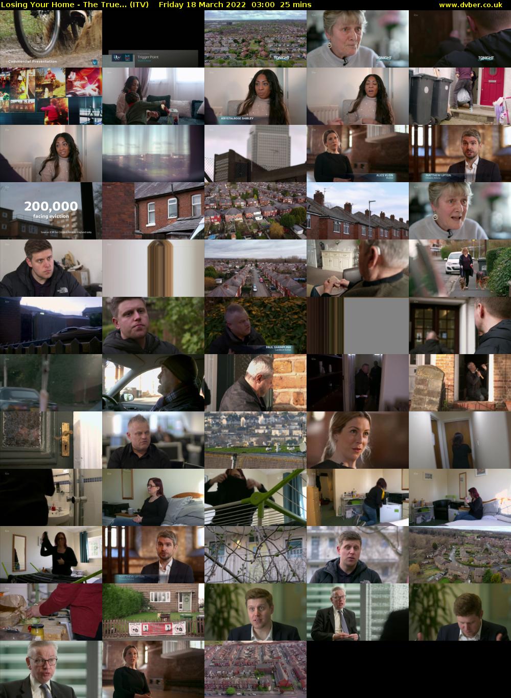 Losing Your Home - The True... (ITV) Friday 18 March 2022 03:00 - 03:25