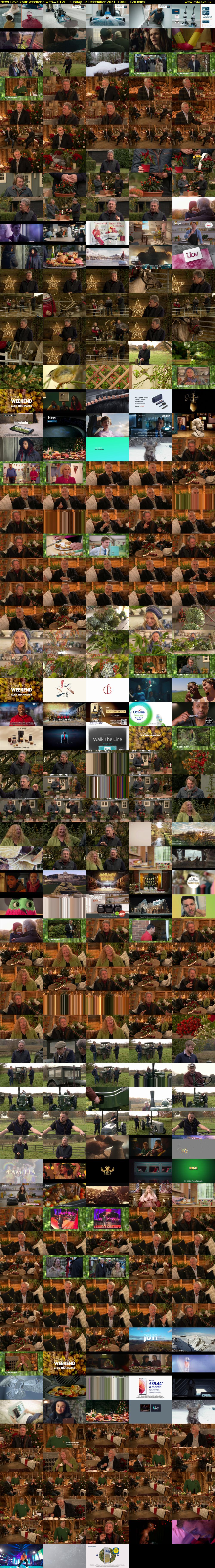 Love Your Weekend with... (ITV) Sunday 12 December 2021 10:00 - 12:00
