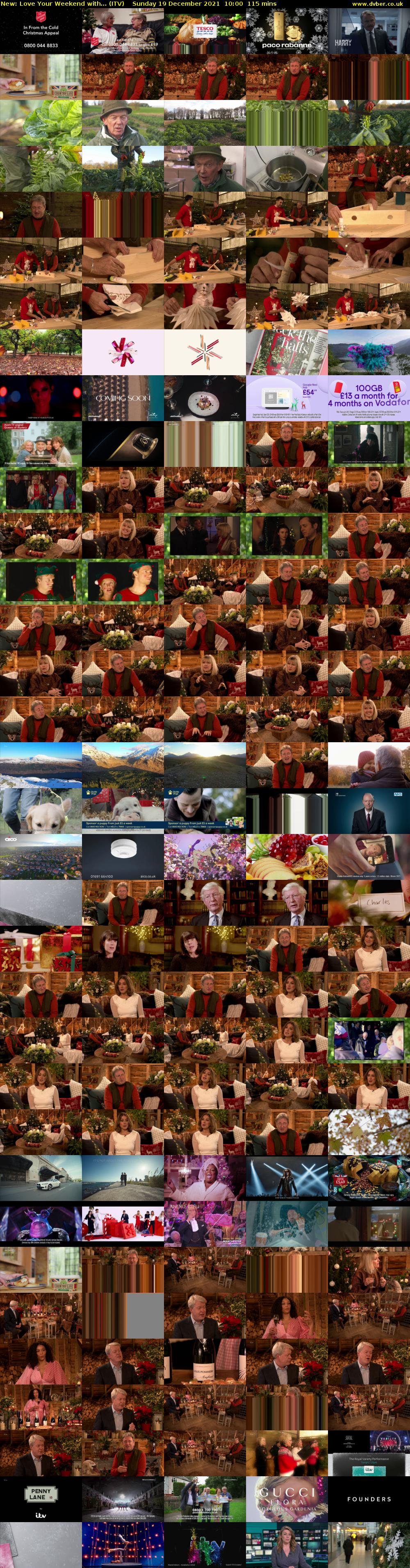 Love Your Weekend with... (ITV) Sunday 19 December 2021 10:00 - 11:55