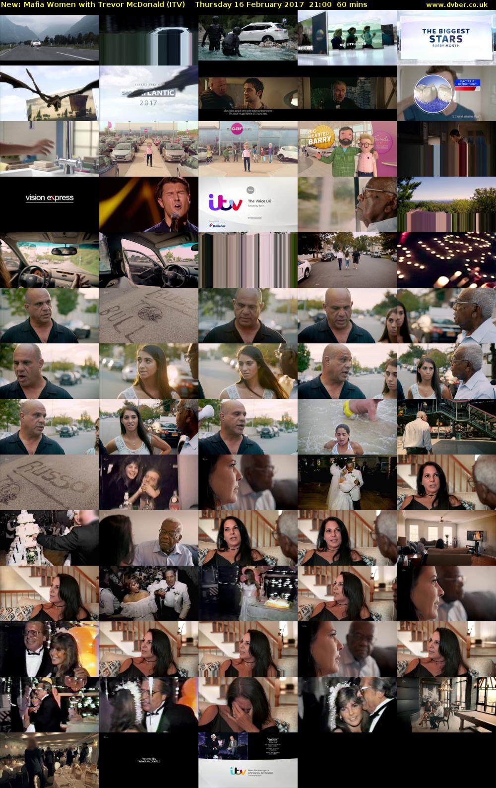 Mafia Women with Trevor McDonald (ITV) Thursday 16 February 2017 21:00 - 22:00