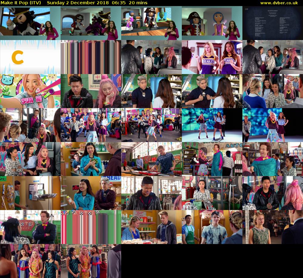 Make It Pop (ITV) Sunday 2 December 2018 06:35 - 06:55