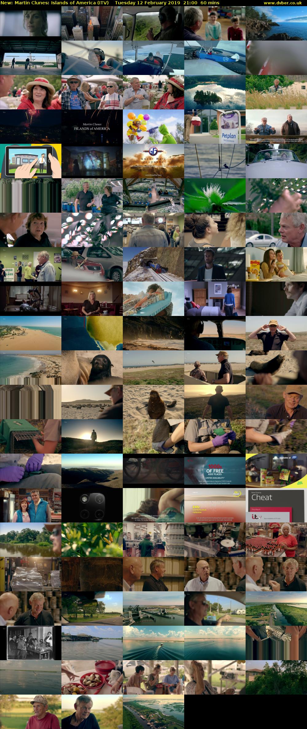 Martin Clunes: Islands of America (ITV) Tuesday 12 February 2019 21:00 - 22:00