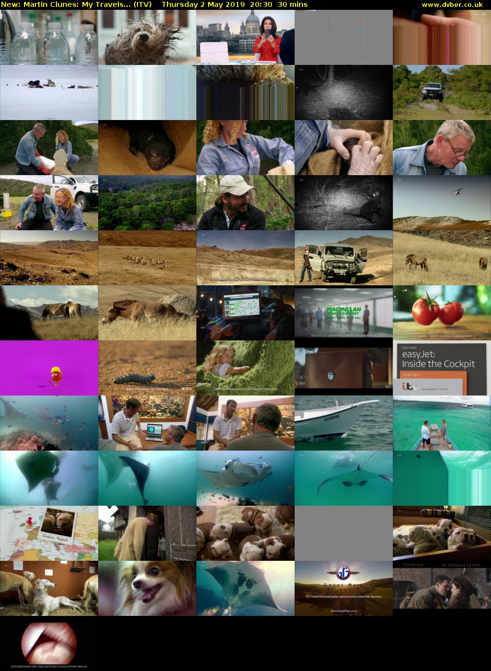 Martin Clunes: My Travels... (ITV) Thursday 2 May 2019 20:30 - 21:00