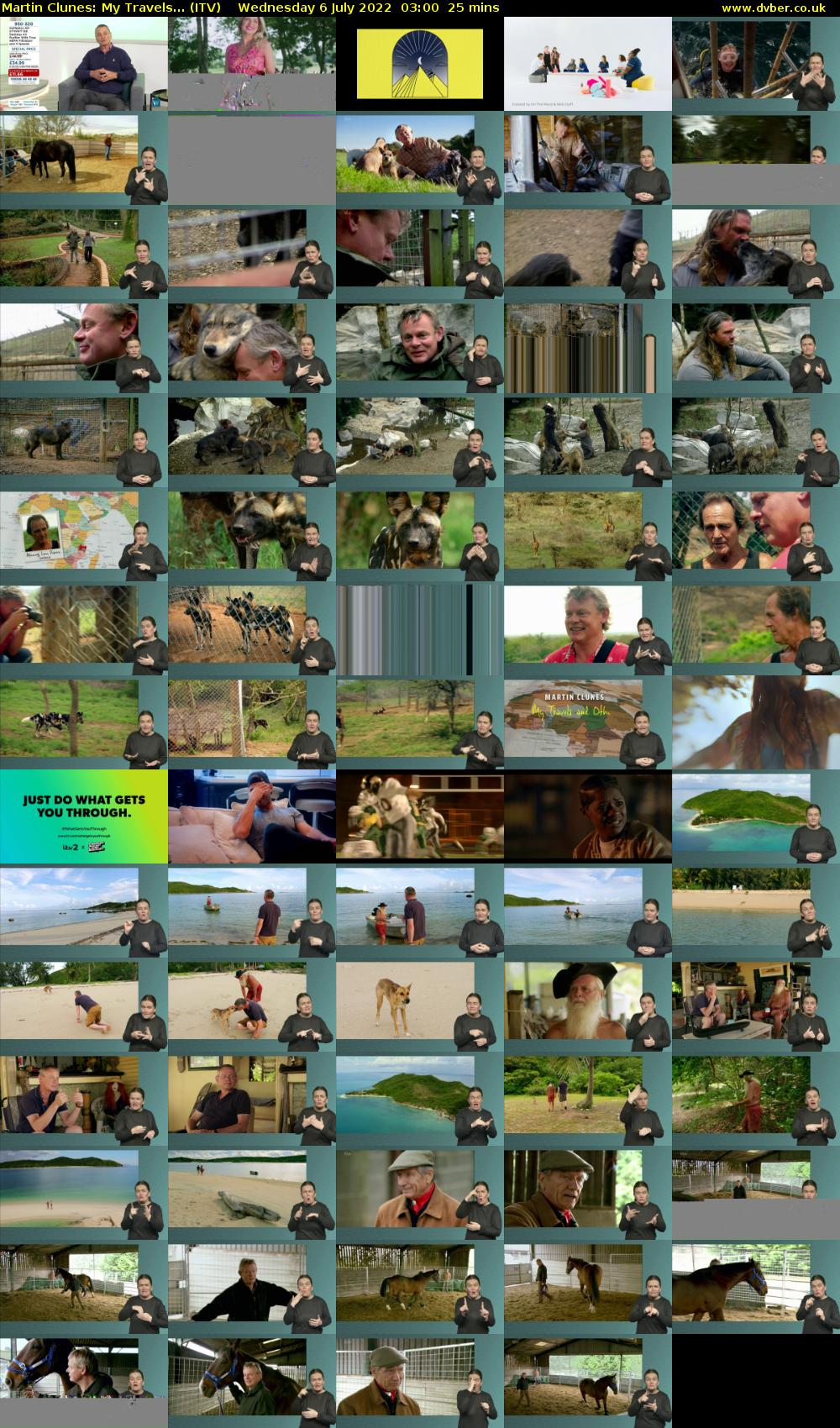 Martin Clunes: My Travels... (ITV) Wednesday 6 July 2022 03:00 - 03:25