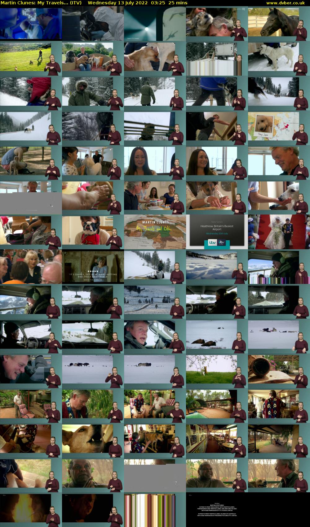 Martin Clunes: My Travels... (ITV) Wednesday 13 July 2022 03:25 - 03:50