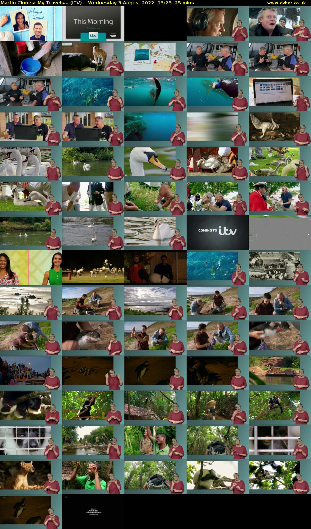 Martin Clunes: My Travels... (ITV) Wednesday 3 August 2022 03:25 - 03:50
