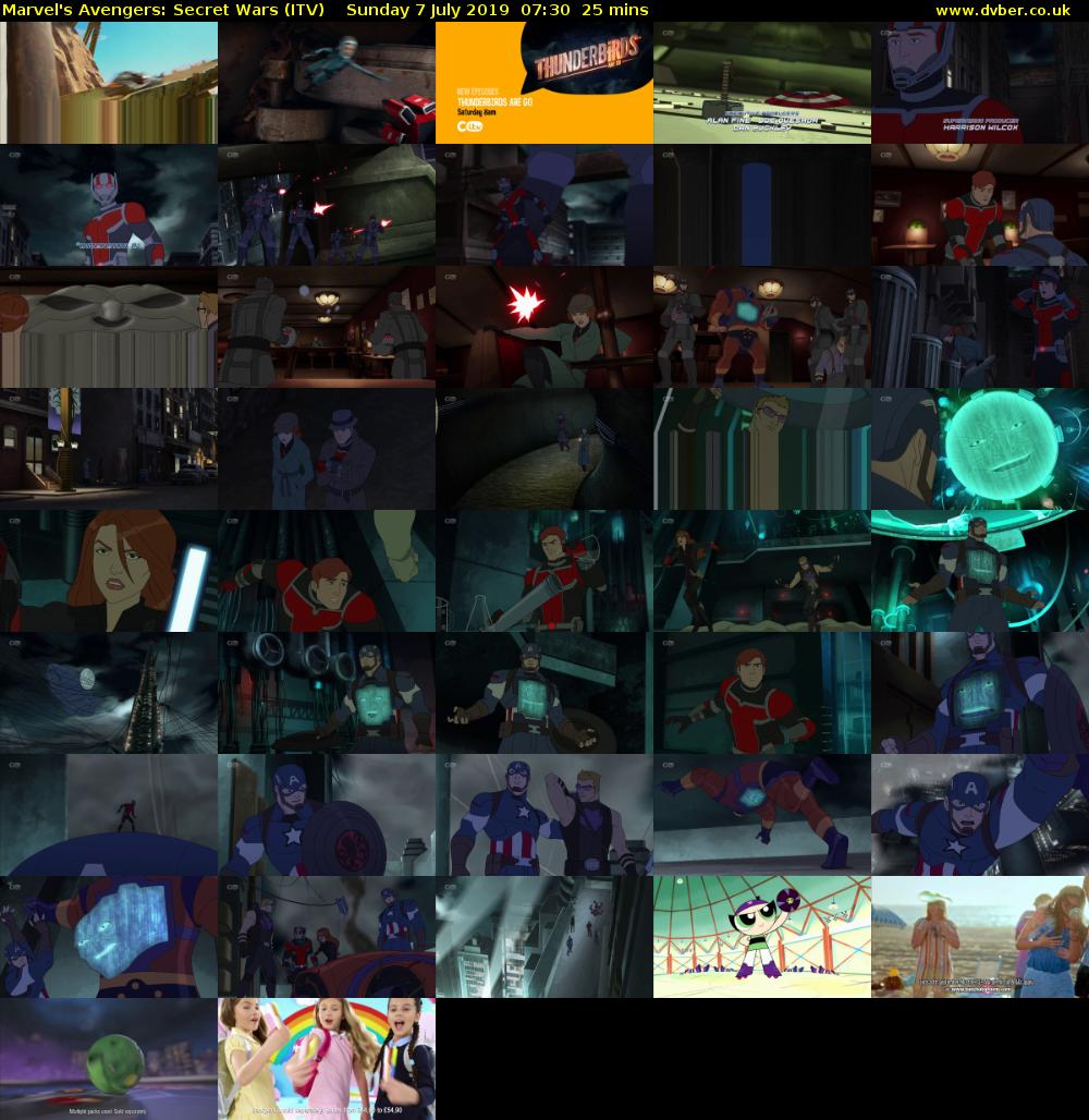 Marvel's Avengers: Secret Wars (ITV) Sunday 7 July 2019 07:30 - 07:55