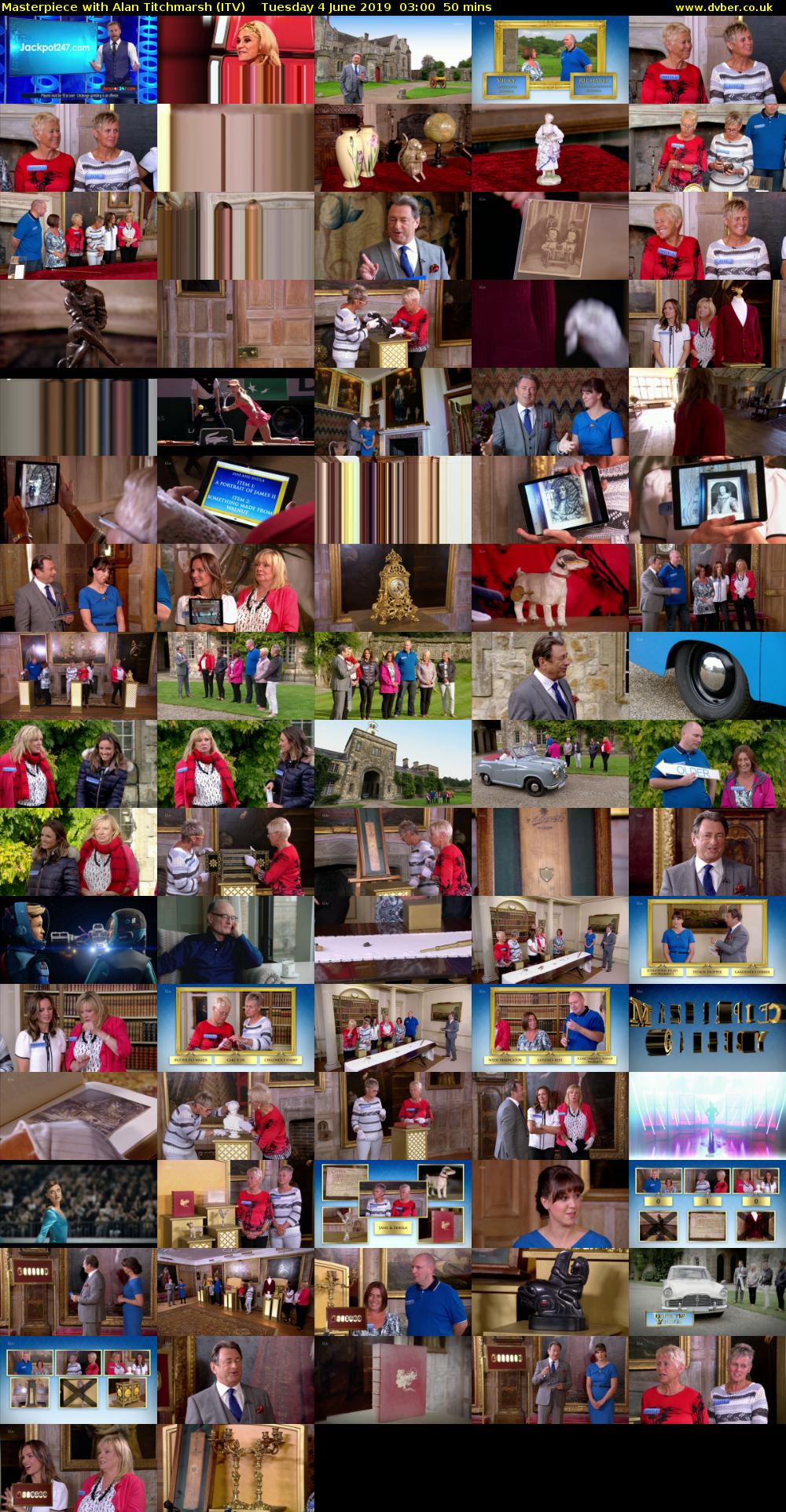 Masterpiece with Alan Titchmarsh (ITV) Tuesday 4 June 2019 03:00 - 03:50
