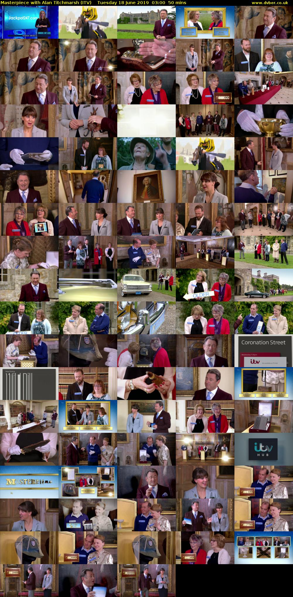 Masterpiece with Alan Titchmarsh (ITV) Tuesday 18 June 2019 03:00 - 03:50