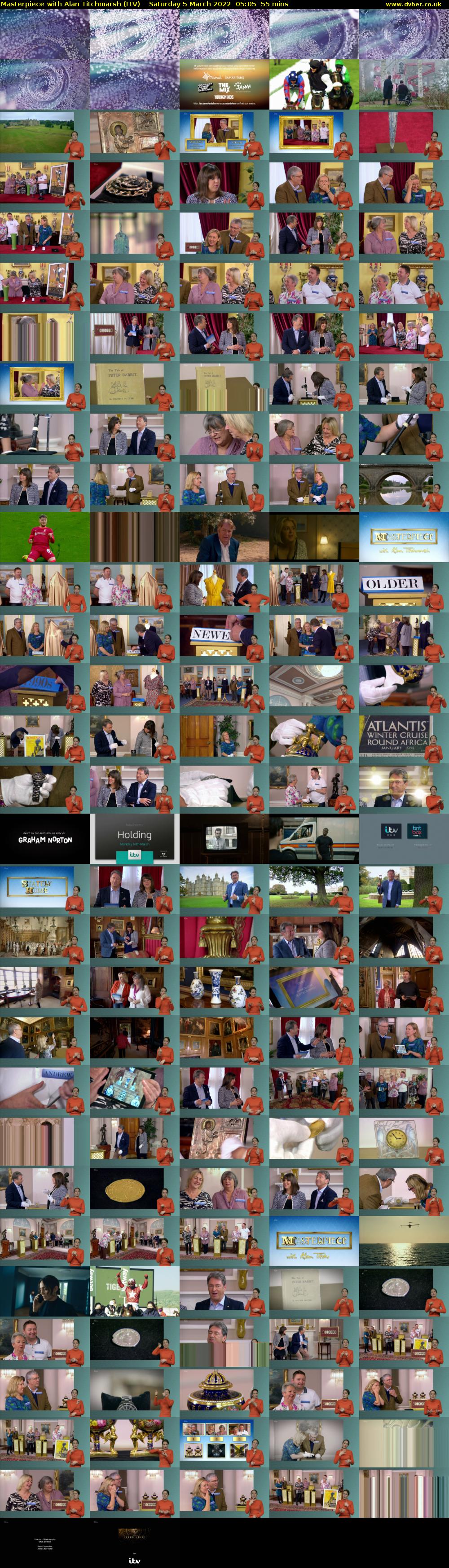 Masterpiece with Alan Titchmarsh (ITV) Saturday 5 March 2022 05:05 - 06:00