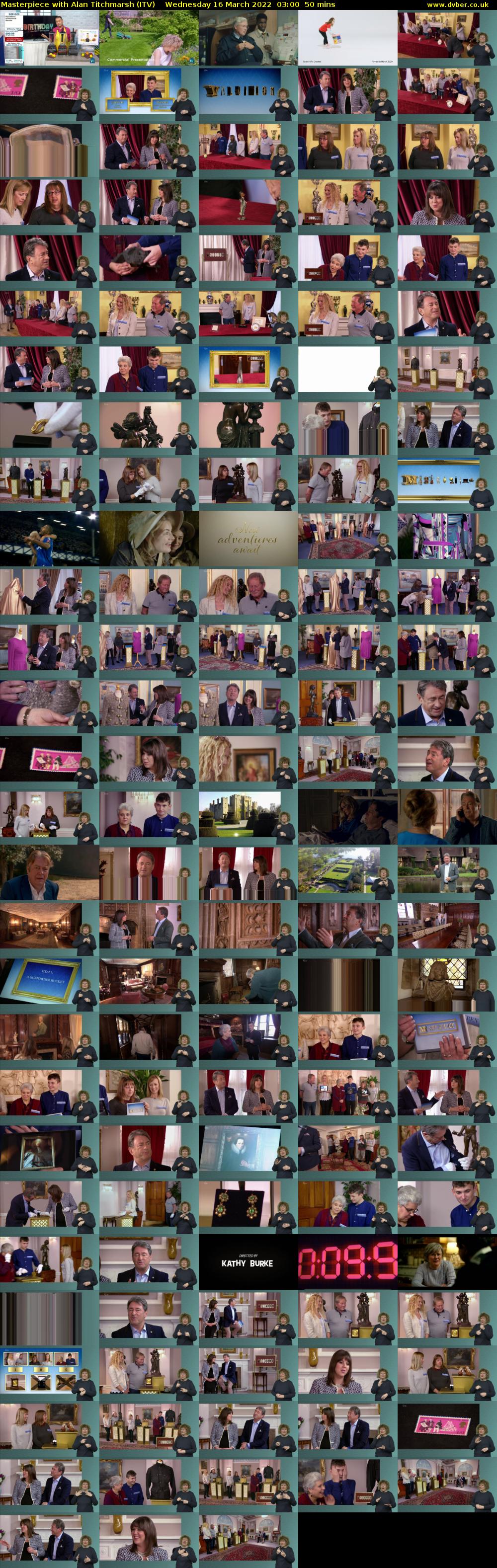 Masterpiece with Alan Titchmarsh (ITV) Wednesday 16 March 2022 03:00 - 03:50