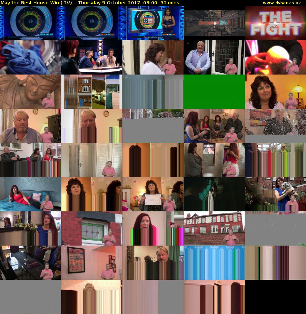 May the Best House Win (ITV) Thursday 5 October 2017 03:00 - 03:50