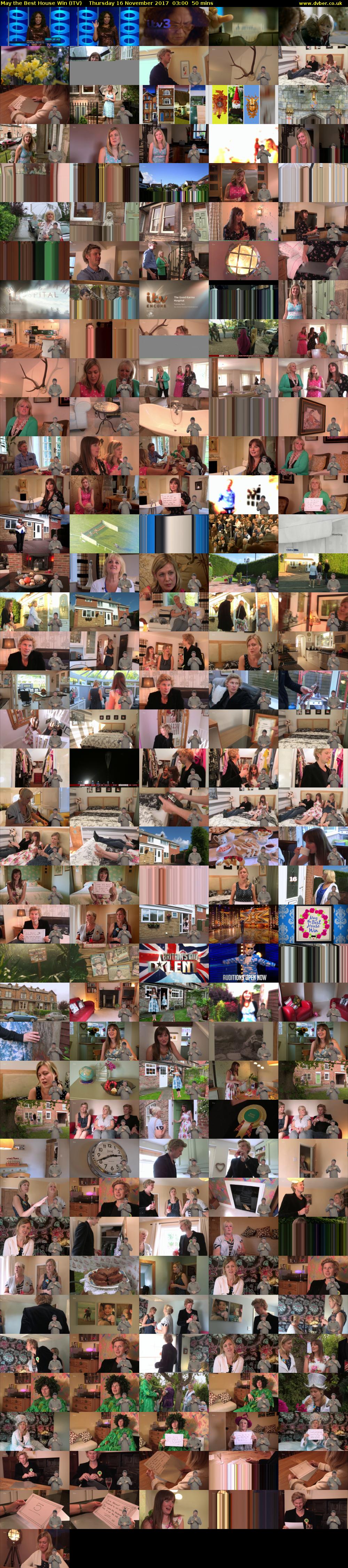 May the Best House Win (ITV) Thursday 16 November 2017 03:00 - 03:50
