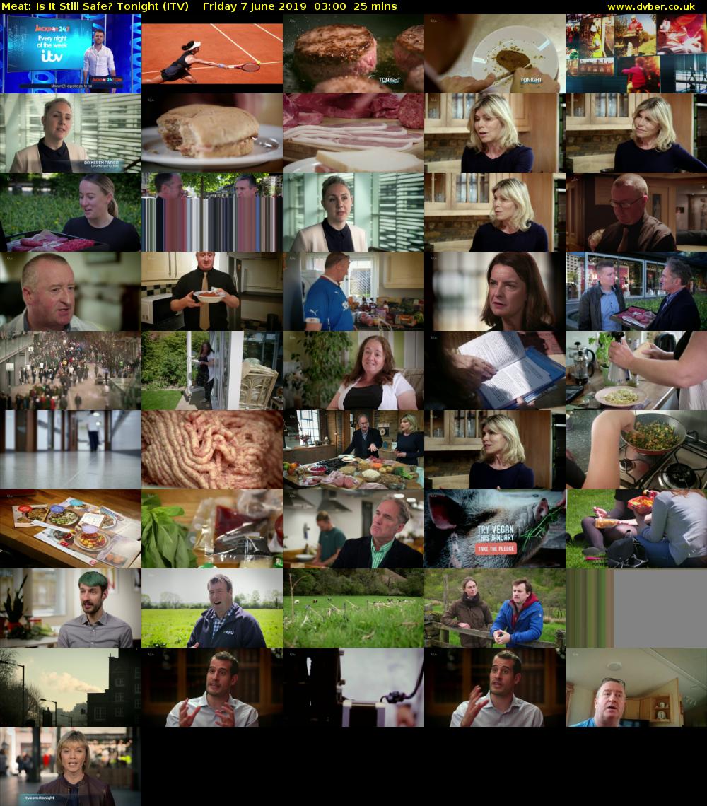 Meat: Is It Still Safe? Tonight (ITV) Friday 7 June 2019 03:00 - 03:25