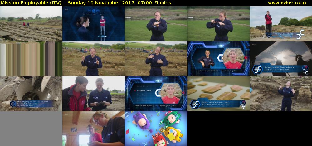 Mission Employable (ITV) Sunday 19 November 2017 07:00 - 07:05