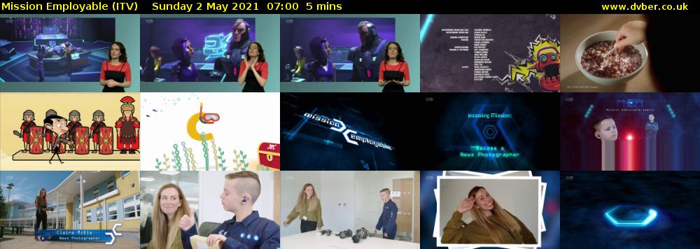 Mission Employable (ITV) Sunday 2 May 2021 07:00 - 07:05