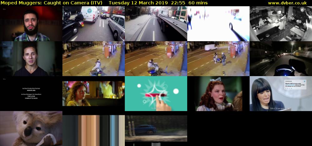 Moped Muggers: Caught on Camera (ITV) Tuesday 12 March 2019 22:55 - 23:55