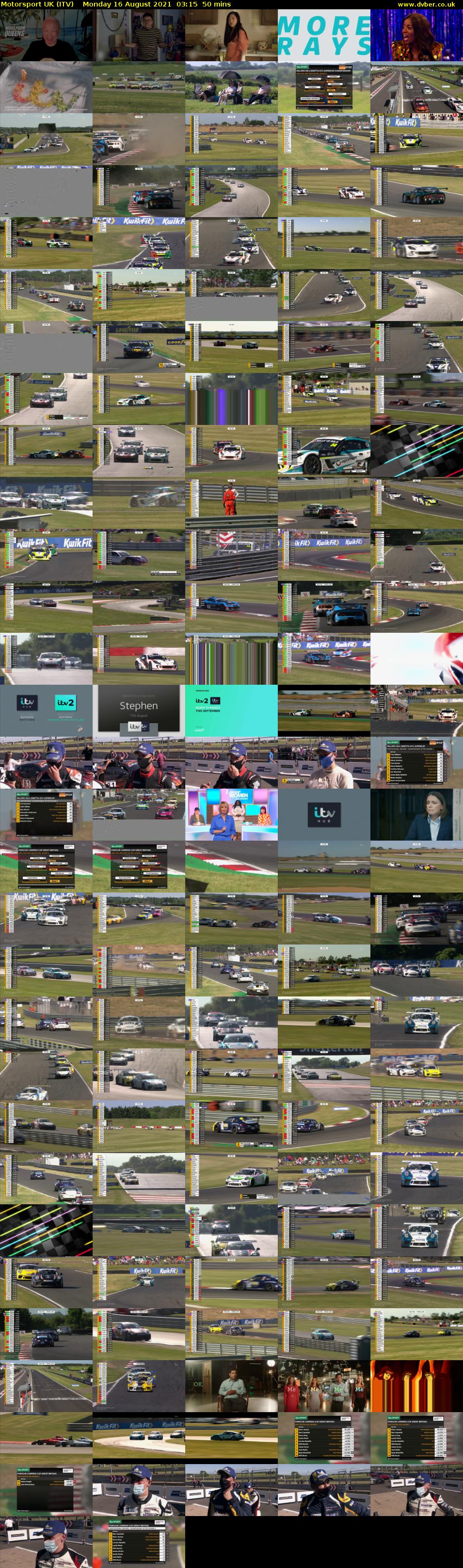 Motorsport UK (ITV) Monday 16 August 2021 03:15 - 04:05