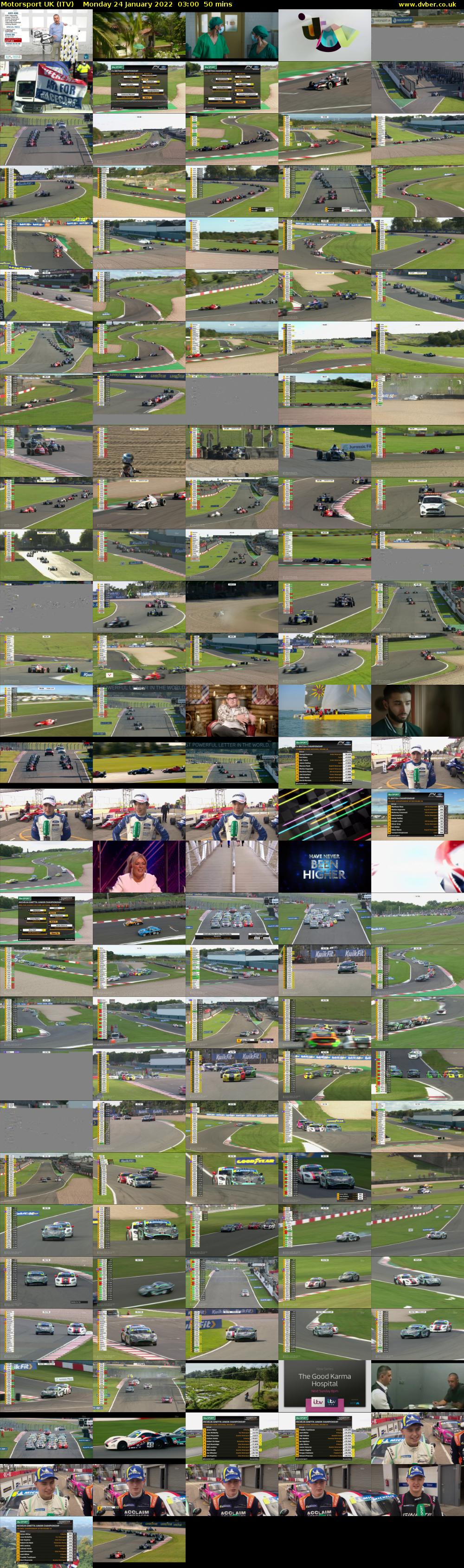 Motorsport UK (ITV) Monday 24 January 2022 03:00 - 03:50
