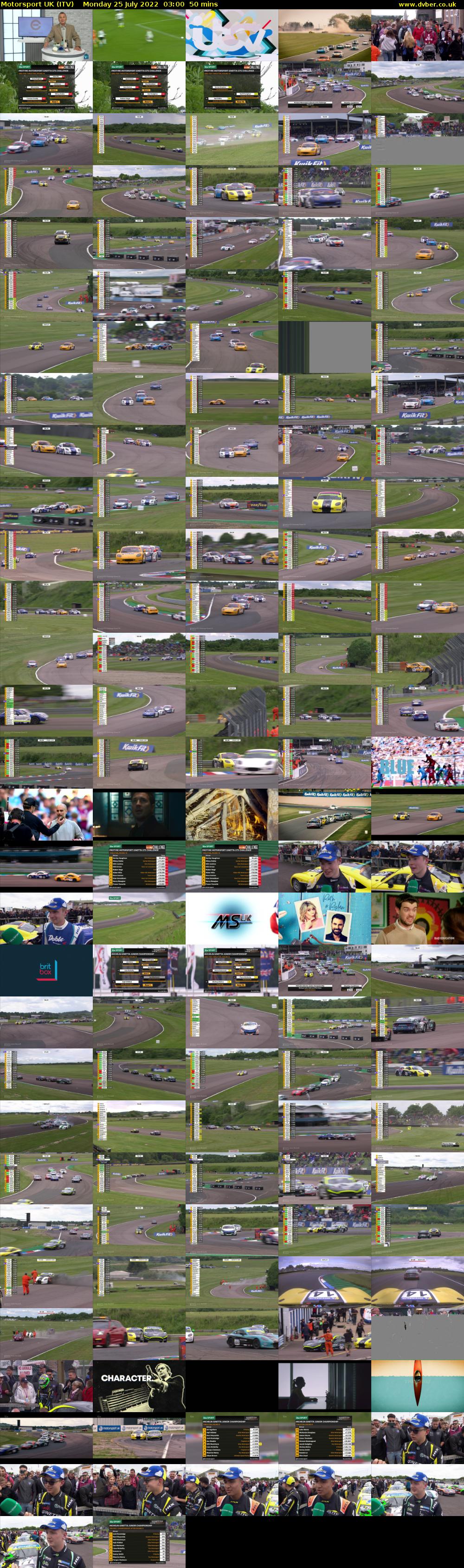Motorsport UK (ITV) Monday 25 July 2022 03:00 - 03:50